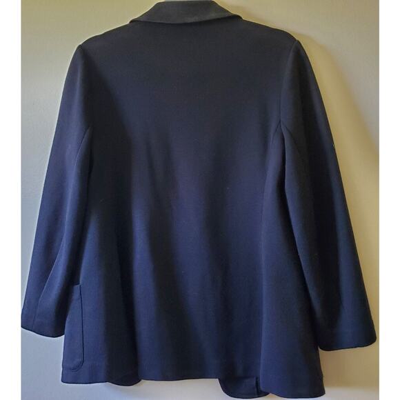 Vtg Aileen Designer Womens  Blazer Black Single Button Sz 10 - Picture 8 of 11